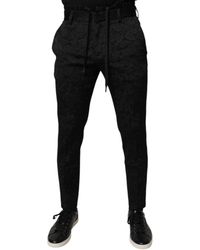 Dolce & Gabbana - Brocade Polyester Skinny Dress Pants - Lyst