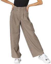 ONLY - Beige Elastane Casual Pants - Lyst