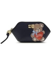 Ganni - Black Recycled Leather Wallet - Lyst