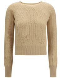 Ermanno Scervino - Beige Cashmere Sweater - Lyst