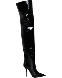 Dolce & Gabbana - Patent Leather Knee High Boots Shoes (Pre-Owned) - Lyst