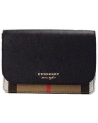 Burberry - Hampshire Small House Check Canvas Derby Leather Crossbody Bag - Lyst