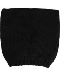 Dolce & Gabbana - Black Cashmere Knitted Ribbed Cuff Beanie Hat - Lyst