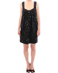 Dolce & Gabbana - Floral Crystal Embedded Dress - Lyst
