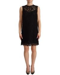 Dolce & Gabbana - Elegant Floral Lace Sheath Dres - Lyst