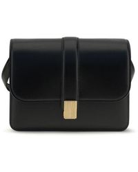 KHAITE - Black Calf Leather Bos Taurus Shoulder Bag - Lyst