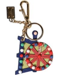 Dolce & Gabbana - Multicolor Gold Tone Carretto Keychain Keyring - Lyst