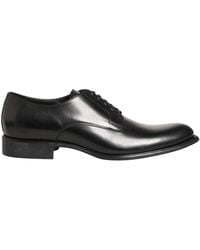 Dolce & Gabbana - Black Calfskin Leather Derby Men Dress Shoes - Lyst