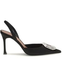 AMINA MUADDI - Black Satin High Heel Pumps - Lyst
