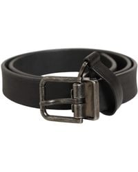 Dolce & Gabbana - Leather Antique Finish Buckle Belt - Lyst
