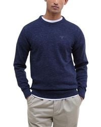 Barbour - Blue Wool Sweatshirt - Lyst