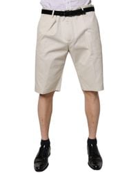Dolce & Gabbana - Pleated Cotton Shorts Casual - Lyst