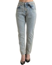 Dolce & Gabbana - Blue Washed Cotton Mid Waist Skinny Jeans - Lyst