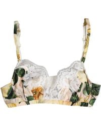 Dolce & Gabbana - Multicolor Floral Print Non Wire Bra Underwear - Lyst