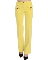 Just Cavalli - Corduroy Mid Waist Straight Trousers Pants - Lyst