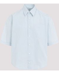 Ami Paris - Light Blue Boxy Fit Cotton Shirt - Lyst