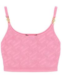 Versace - Mini Cropped Top - Lyst