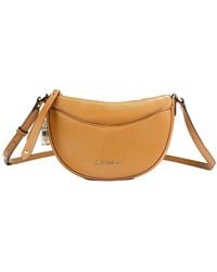 Michael Kors - Dover Small Luggage Pebbled Leather Half Moon Crossbody Bag Purse - Lyst