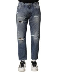 Dolce & Gabbana - Distressed Denim Relaxed Fit - Lyst