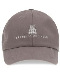 Brunello Cucinelli - Brown Cotton Cap (baseball Hat) - Lyst