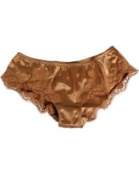 Dolce & Gabbana - Lace Silk Satin Slip Panties Underwear Clothing - Lyst