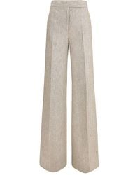 Max Mara - Beige Linen Casual Pants - Lyst