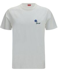 KENZO - White Cotton T - Lyst