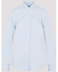 Off-White c/o Virgil Abloh - Light Blue Poplin Cross Belt Cotton Shirt - Lyst