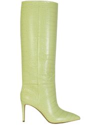 Paris Texas - Elegant Lime Croco Leather High Stiletto Boots - Lyst