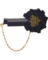 Dolce & Gabbana - Brass Crystal Bee Brooch Lapel Pin - Lyst