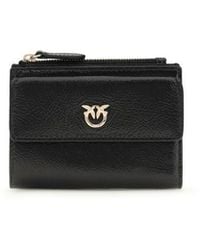 Pinko - Black Calf Leather Bos Taurus Wallet - Lyst