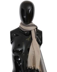 CoSTUME NATIONAL - Beige Women Cotton Shawl Scarf - Lyst