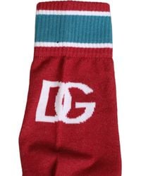 Dolce & Gabbana - Men Multicolor Cotton Mid Calf Accessory Socks - Lyst