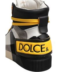 Dolce & Gabbana - Multicolor Calf High Top Sneakers Shoes - Lyst