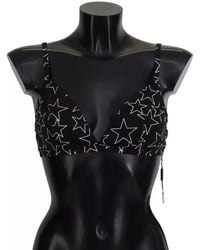 Dolce & Gabbana - Black Millennials Star Non Wire Cotton Bra Underwear - Lyst