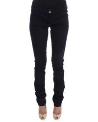 CoSTUME NATIONAL - Blue Cotton Blend Slim Fit Jeans - Lyst