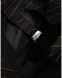 Dolce & Gabbana - Black Gold Pinstriped Cotton Baseball Cap Hat - Lyst