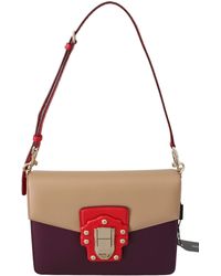 Dolce & Gabbana - Leather Shoulder Bag Purple Vas8681 - Lyst