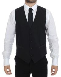 Dolce & Gabbana - Cotton Stretch Dress Vest Blazer - Lyst