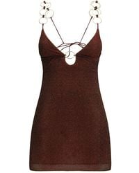 Oséree - Brown Polyamide Casual Dress - Lyst