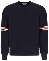 Thom Browne - Blue Cotton Sweatshirt - Lyst