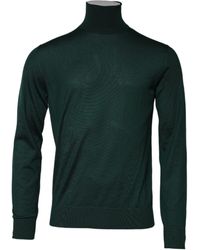 Dolce & Gabbana - Green Cashmere Knitted Men Pullover Sweater - Lyst