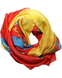 Dolce & Gabbana - Multicolor Silk Printed Square Foulard Scarf - Lyst