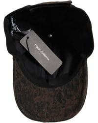 Dolce & Gabbana - Men Brown Cotton Distressed Baseball Cap Hat - Lyst