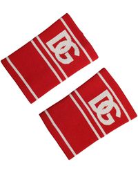 Dolce & Gabbana - Dg Logo Cotton 1 Pair Wristband - Lyst