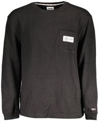 Tommy Hilfiger - Black Cotton Men Sweater - Lyst