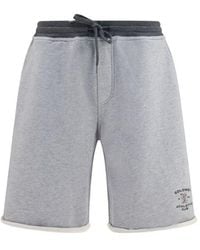 Brunello Cucinelli - Gray Cotton Bermuda Shorts - Lyst