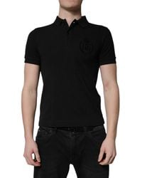 Dolce & Gabbana - Cotton Dg Logo Collared Polo T-Shirt - Lyst