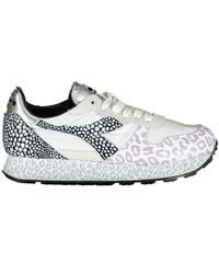 Diadora - White Leather Sneaker - Lyst