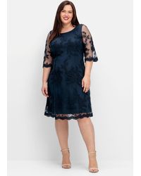 Sheego - Cocktailkleid aus Mesh - Lyst
